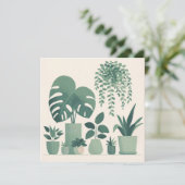 クリスマスクリームグリーン鉢植え シーズンカード (スタンド正面)