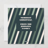 クリスマスクリームグリーン鉢植え シーズンカード (裏面)