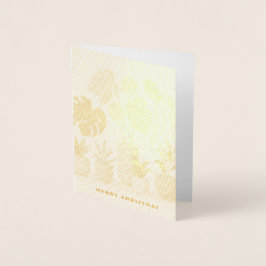 クリスマスクリームグリーン鉢植え 箔カード