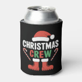 クリスマスクルーのクリスマスツリーホリデーマッチングファミリー 缶クーラー (缶正面)