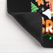 クリスマスクルークッキーハウスジンジャーブレッドファミリークマ マウスパッド (コーナー)