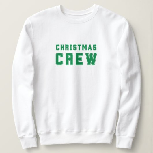 クリスマスクルーグリーンセーター スウェットシャツ (デザイン正面)