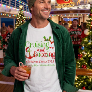 クリスマスクルージングとブーイングおもしろい Tシャツ