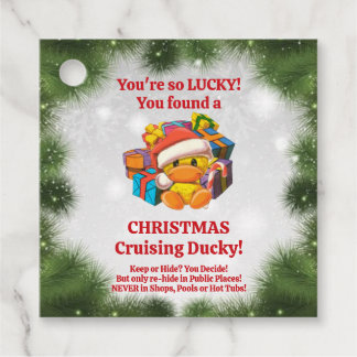 クリスマスクルージングアヒルラベル フェイバータグ