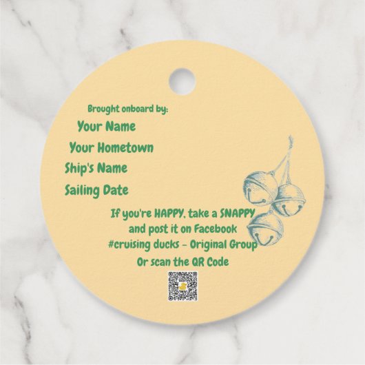 クリスマスクルージングアヒルラベル フェイバータグ (裏面)