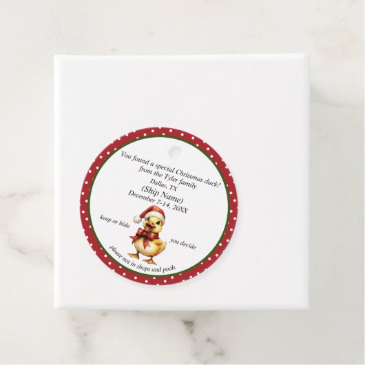 クリスマスクルージングアヒルラベル フェイバータグ (インサイチュ)