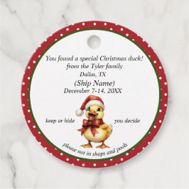 クリスマスクルージングアヒルラベル フェイバータグ