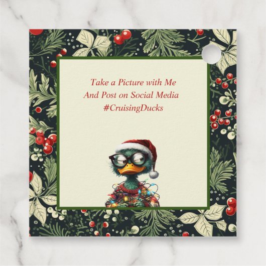 クリスマスクルージングアヒルラベル フェイバータグ (裏面)