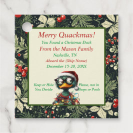 クリスマスクルージングアヒルラベル フェイバータグ