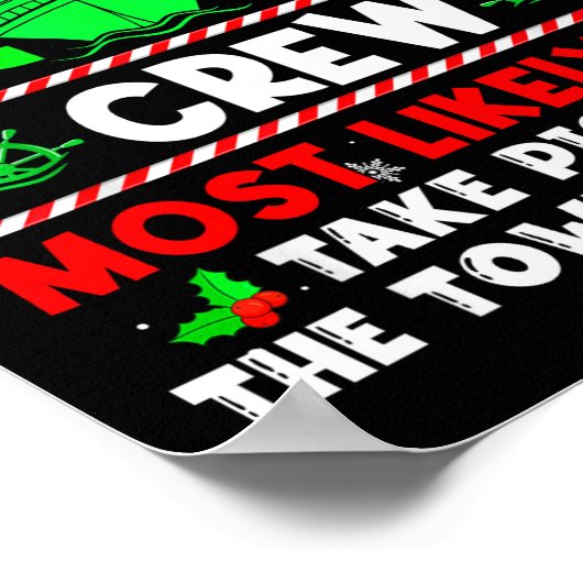 クリスマスクルーズのスタッフでCSタオルを持ち去る可能性が最も高い ポスター (角)