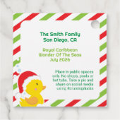 クリスマスクルーズダックスススクエアラベルズグリーン フェイバータグ (裏面)