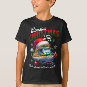 クリスマスクルーズ船のマッチングいとこ旅行ホリデー Tシャツ
