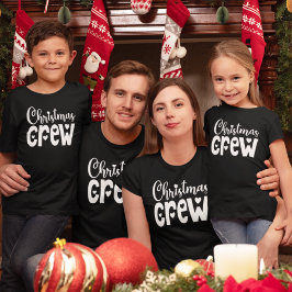 クリスマスクルーハートモチーフタイポグラフィ Tシャツ