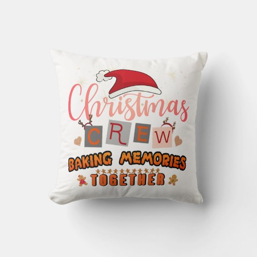 クリスマスクルーベーキングの思い出を一緒に クッション (正面)