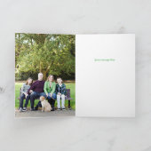 クリスマスクルー家族の5枚の写真のホリデーカード シーズンカード (内部)