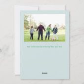 クリスマスクルー家族の5枚の写真のホリデーカード シーズンカード (裏面)