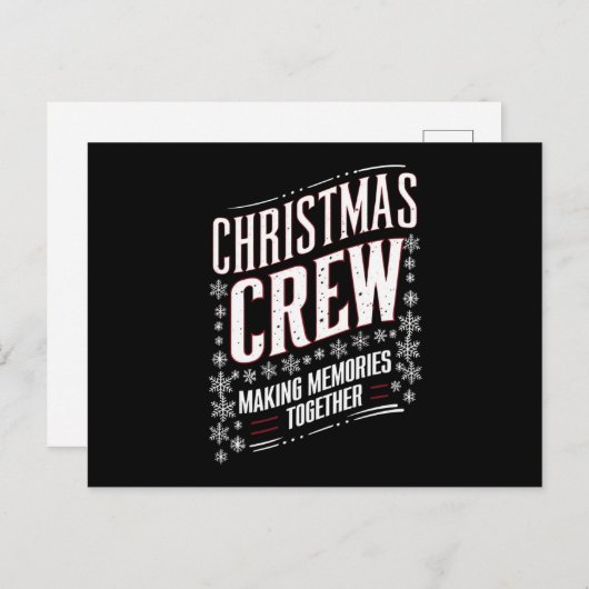 クリスマスクルー家族マッチングクリスマス分隊 シーズンポストカード (正面/裏面)