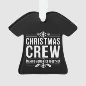 クリスマスクルー家族懇親会グラフィッククリスマスホリデイ オーナメント (正面)