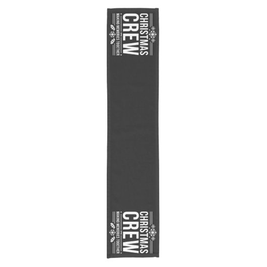 クリスマスクルー家族懇親会グラフィッククリスマスホリデイ ショートテーブルランナー (正面)