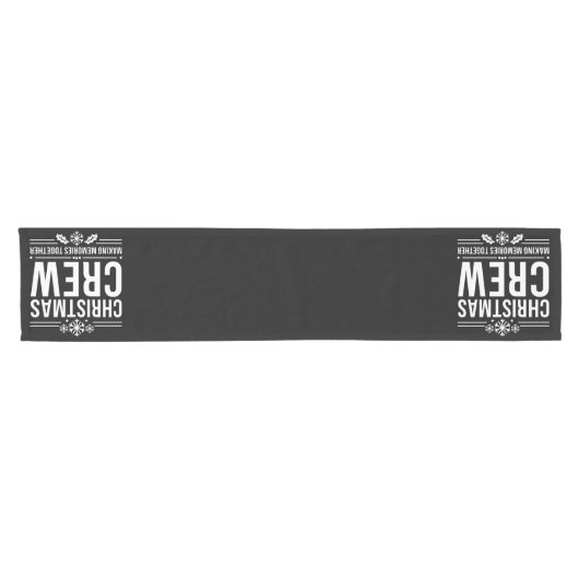 クリスマスクルー家族懇親会グラフィッククリスマスホリデイ ショートテーブルランナー (横)