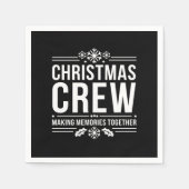 クリスマスクルー家族懇親会グラフィッククリスマスホリデイ スタンダードカクテルナプキン (正面)