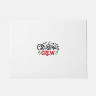 クリスマスクルー祭りのホリデー ドアマット