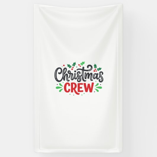 クリスマスクルー祭りのホリデー 横断幕 (縦)