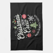 クリスマスクルー2024ファミリーマッチングクリスマスパーティー キッチンタオル (縦)