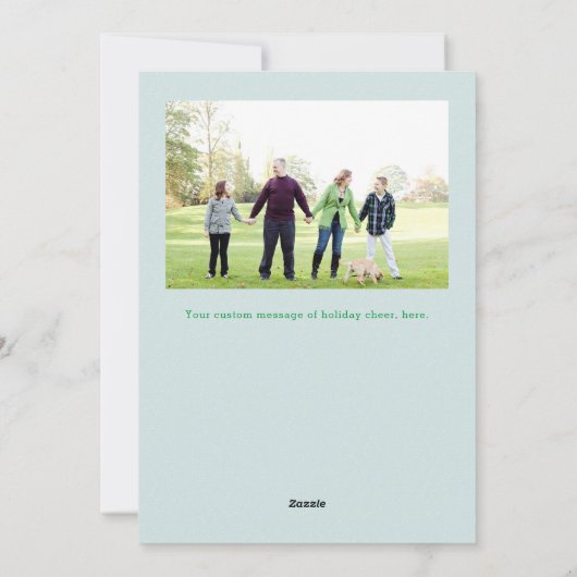 クリスマスクルー4枚の写真おもしろいホリデーカード シーズンカード (裏面)