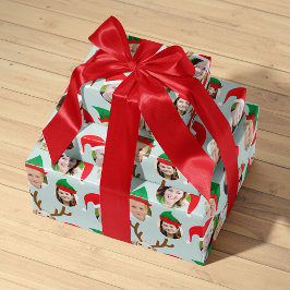 クリスマスクルー6枚の写真カスタムギフトラップ ラッピングペーパーシート