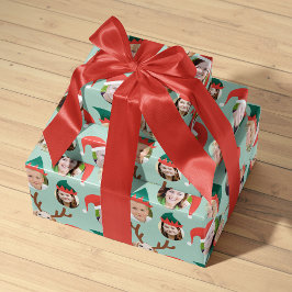 クリスマスクルー6枚の写真カスタムギフトラップ ラッピングペーパーシート