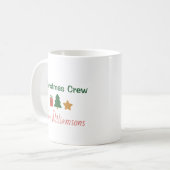 クリスマスクルー パーソナライズド ファミリーホリデー コーヒーマグカップ (正面左)