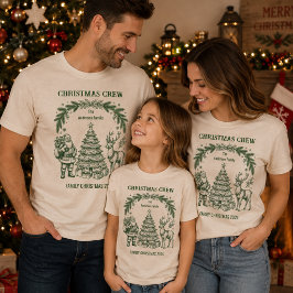 クリスマスクルー ビンテージ トナカイ サンタ Tシャツ