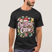 クリスマスクルー:フェスティバルホリデーキャラクターバナー Tシャツ (正面)