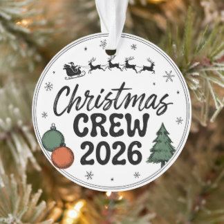 クリスマスクルー 2026 サンタのそり トナカイ ファミリー オーナメント