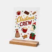 クリスマスクルー (2) アクリルサイン (傾斜)