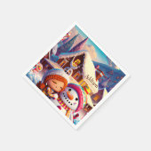 クリスマスクレイプレイデイジンジャーブレッド雪だるま冬 スタンダードカクテルナプキン (角)