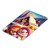 クリスマスクレイプレイデイジンジャーブレッド雪だるま冬 マグネット (左側)