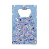 クリスマスクレジットカードボトルオープナークリスマスツリー クレジットカード栓抜き (正面)