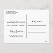 クリスマスクレストフェスティバル赤と白の写真 シーズンポストカード (裏面)