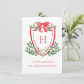 クリスマスクレストモノグラム写真 シーズンカード (スタンド正面)