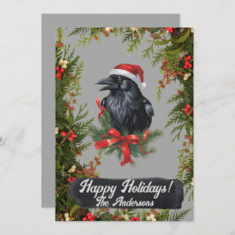 クリスマスクロウ6、ハッピーホリデー、クリスマスカード 招待状