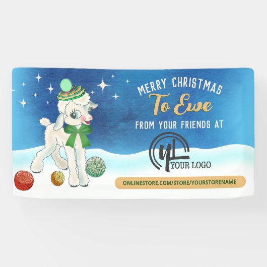 クリスマスクロシェ編み物ホームズパンのクラフトショー 横断幕 (横)