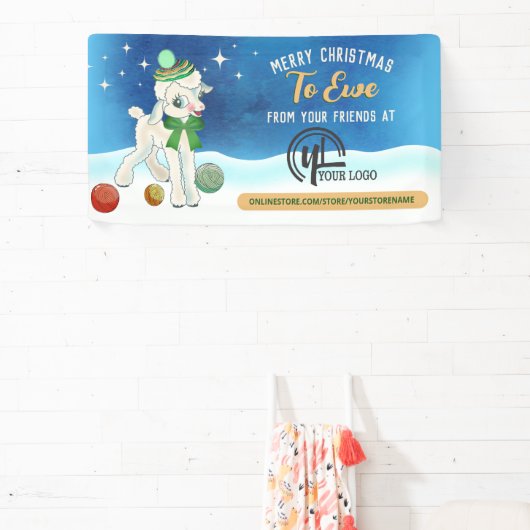 クリスマスクロシェ編み物ホームズパンのクラフトショー 横断幕 (インサイチュ)