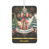 クリスマスクロスをフェスティバルにする カーエアーフレッシュナー (正面)