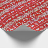 クリスマスクロスステッチ ラッピングペーパー (角)