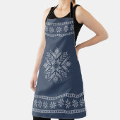 クリスマスクロステッチスノーフレークデザイン エプロン (インサイチュ)