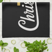 クリスマスクロスファミリーマッチングイエズスギフトアイディア キッチンタオル (折り畳み)