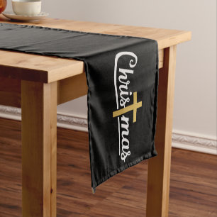 クリスマスクロスファミリーマッチングイエズスギフトアイディア ショートテーブルランナー