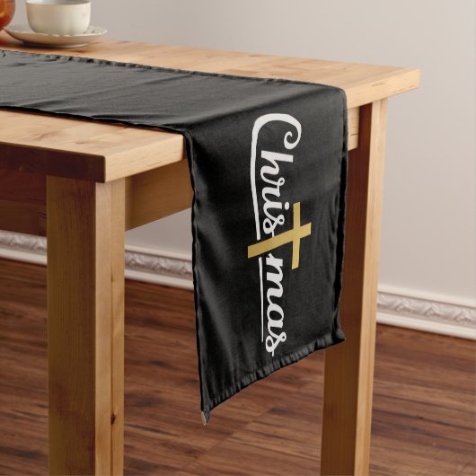 クリスマスクロスファミリーマッチングイエズスギフトアイディア ショートテーブルランナー (インサイチュ)